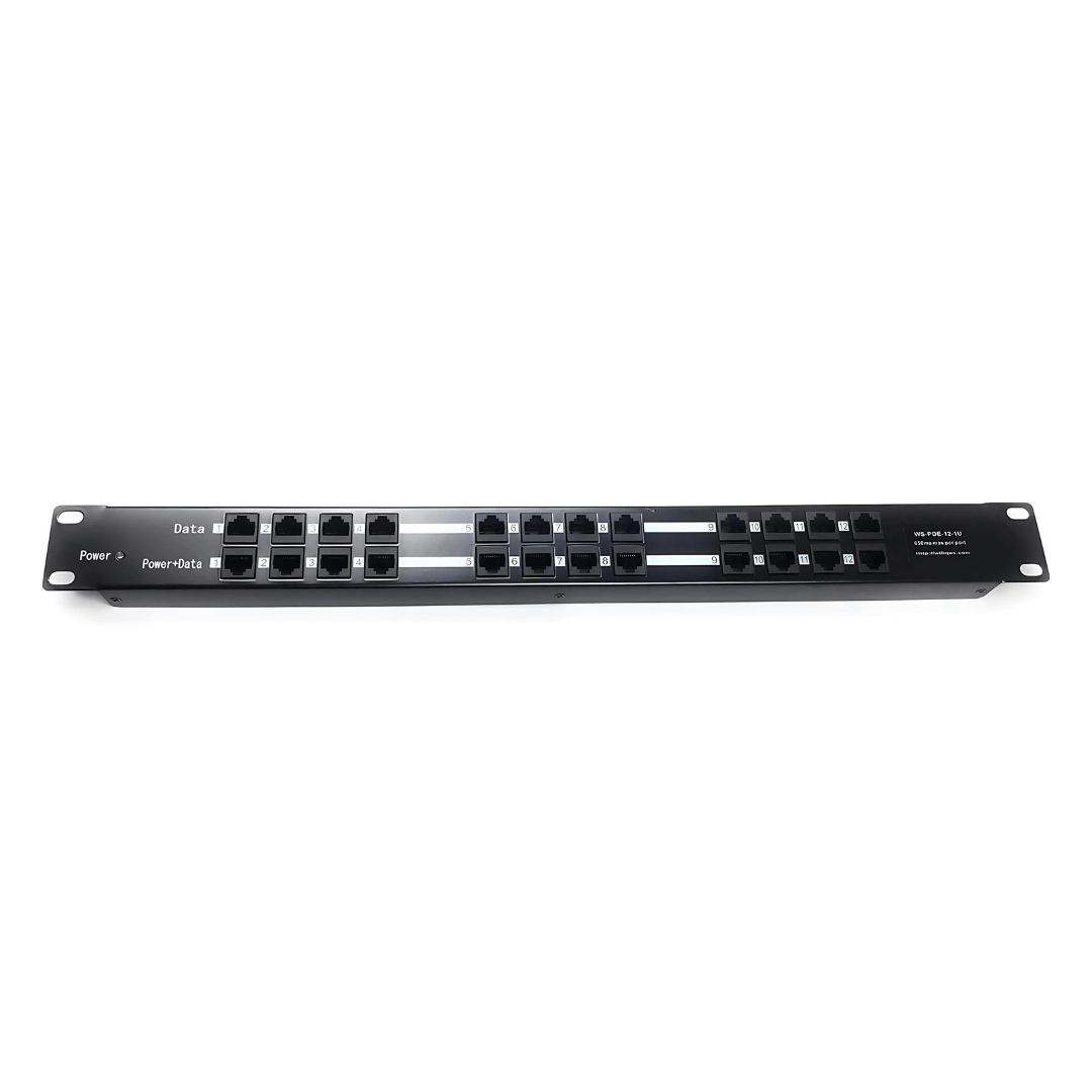 thumbnail image 2 of Clean Your Network Setup: 12-Port Passive Rack Mount POE Injector Panel (POE-INJ-12-RM) 2 of 5